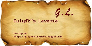 Gulyás Levente névjegykártya