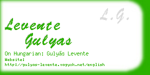 levente gulyas business card